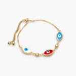 Pulso Ojos Turcos Colores Chapa de Oro 243