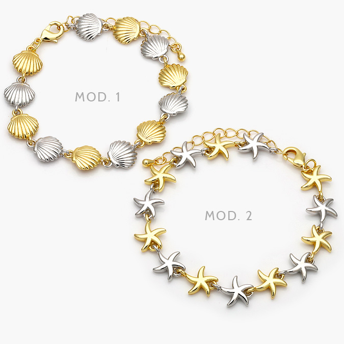 CTP0273 Pulso Estrellas Conchas Chapa de Oro 273 - Imagen 1