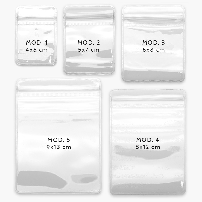 Bolsas Bolsas Transparentes para Joyería PVC Ziploc Sin Logo - Imagen 1