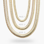 Collar Liso sin Piedras Chapa de Oro 509 - Modelo 1