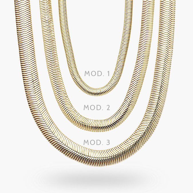 CD0509 Collar Liso sin Piedras Chapa de Oro 509 - Imagen 1