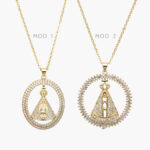 Collar Virgen del Manto Chapa de Oro 376