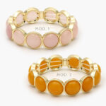 Brazalete Chunky Elástico Chapa de Oro 656 - Modelo 1