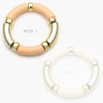 Brazalete Chunky Salmon Chapa de Oro 644