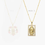 Collar Virgen de Guadalupe Chapa de Oro 368 - Modelo 1