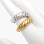 Anillo Torcido Acero Inoxidable 547 - Oro - 7