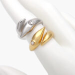 Anillo Zirconia Blanca Acero Inoxidable 558 - Oro - 7