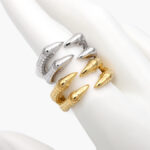 Anillo Garras Acero Inoxidable 566 - Oro - 7