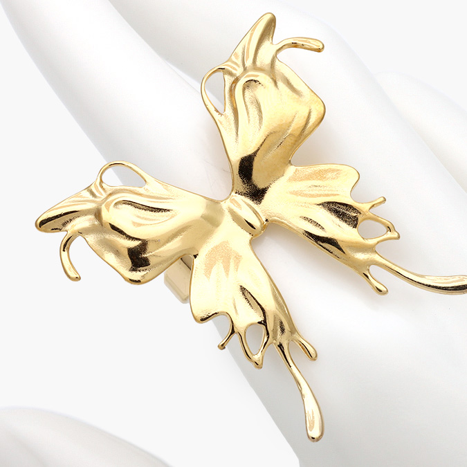 AB0582 Anillo Mariposa Chunky Acero Inoxidable 582 - Imagen 1