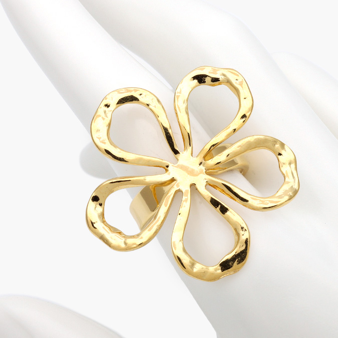 AB0583 Anillo Flor Chunky Acero Inoxidable 583 - Imagen 1