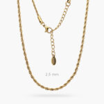 Cadena Acero Inoxidable Torsal 2.5 mm. - 50cm.