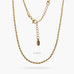 Cadena Acero Inoxidable Torsal 2mm. - 45cm.
