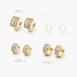 Huggies Zirconias Blancas Chapa de Oro 264