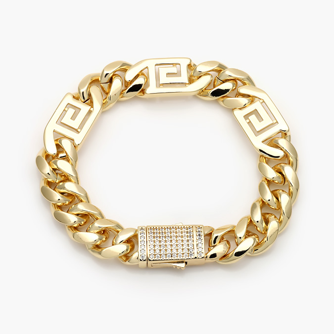 CP0279 Pulso Mónaco 13mm. Chapa de Oro 0279 - Imagen 1