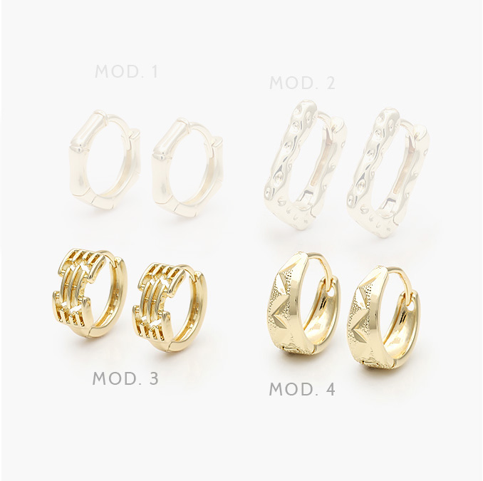 ca30252 Huggies Lisos sin Piedras Chapa de Oro 252 - Imagen 1