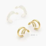 Aretes Zirconia Acero Inoxidable 273