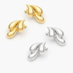Aretes Chunky Gotas Acero Inoxidable 281 - Oro