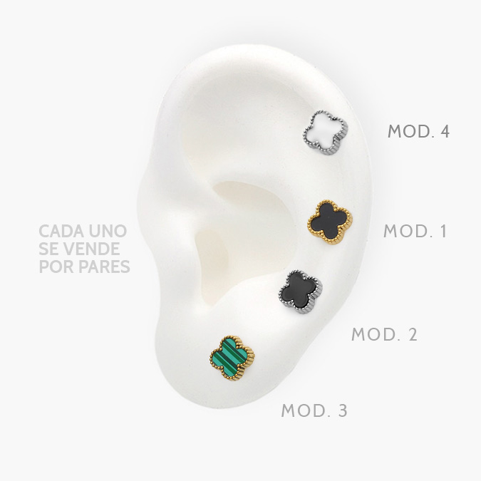 AA50073 Broqueles Flores Esmalte Acero Inoxidable 73 - Imagen 1
