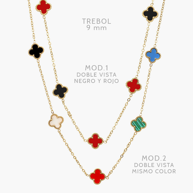 AD0549 Collar Flores Acero Inoxidable 549 - Imagen 1