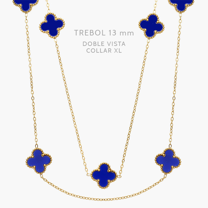 AD0551O Collar Extra Largo Flores Acero Inoxidable 551 - Imagen 1