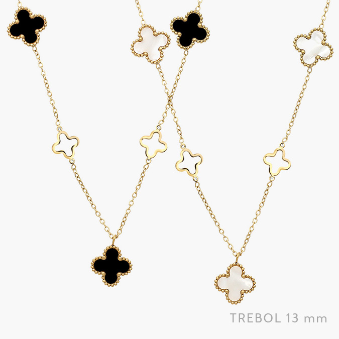 AD0555 Collar Flores Acero Inoxidable 555 - Imagen 1