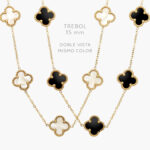 Collar Flores Acero Inoxidable 557 - Blanco