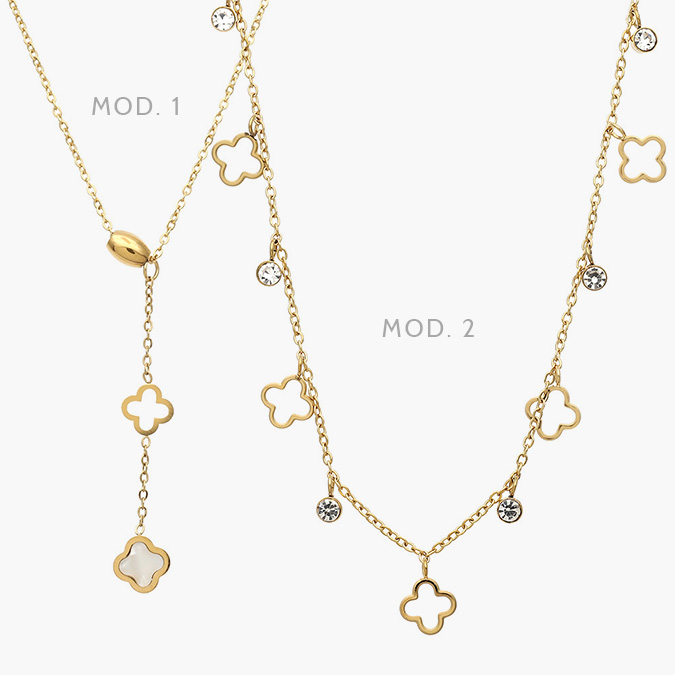 AD0559 Collar Flores Acero Inoxidable 559 - Imagen 1