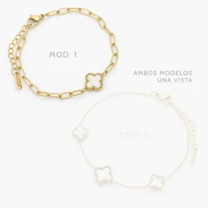 Pulso Flor Madre Perla Acero Inoxidable 725