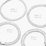 Pulso Tenis Zirconia Blanca Chapa de Rodio 673 - Modelo 4