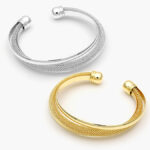 Brazalete Malla Chapa de Oro/Rodio 709 - Oro