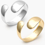 Brazalete Chunky Liso Sin Piedras Chapa de Oro/Rodio 713 - Oro