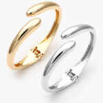 Brazalete Chunky Liso Sin Piedras Chapa de Oro/Rodio 714
