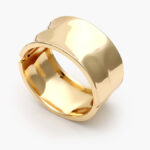 Brazalete Chunky Liso Sin Piedras Chapa de Oro/Rodio 724