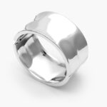 Brazalete Chunky Liso Sin Piedras Chapa de Oro/Rodio 724 - Imagen 2