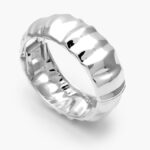 Brazalete Chunky Liso Sin Piedras Chapa de Oro/Rodio 729 - Imagen 2