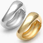 Brazalete Chunky Lisos Sin Piedras Chapa de Oro/Rodio 733 - Oro
