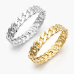 Brazalete Chunky Eslabones Lisos Sin Piedra Chapa de Oro 738