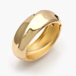 Brazalete Chunky Liso Sin Piedras Chapa de Oro 740