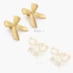 Aretes Chunky Moño Acero Inoxidable 260 - Modelo 1
