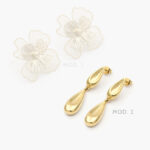 Aretes Flor Acero Inoxidable 274 - Modelo 1