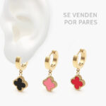 Hoops Acero Inoxidable Flor Esmalte 189
