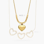 Collar Corazon Acero Inoxidable 603 - Modelo 1