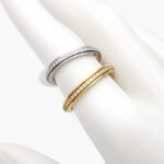 Anillo Giratorio Zirconia Acero Inoxidable 592 - Oro - 7