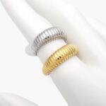 Anillo Liso Acero Inoxidable 618 - Oro - 7