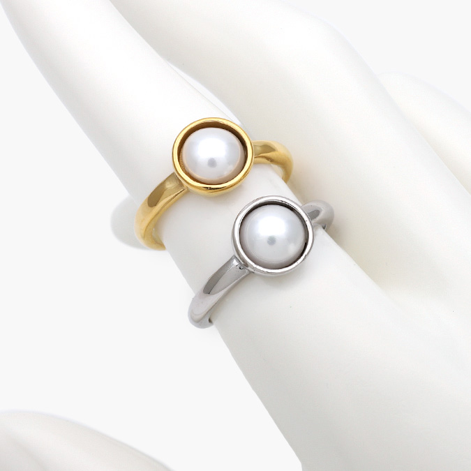 AB0623 Anillo Perla Acero Inoxidable 623 - Imagen 1