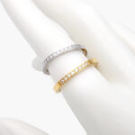 Anillo Zirconia Acero Inoxidable 632 - Oro - 7