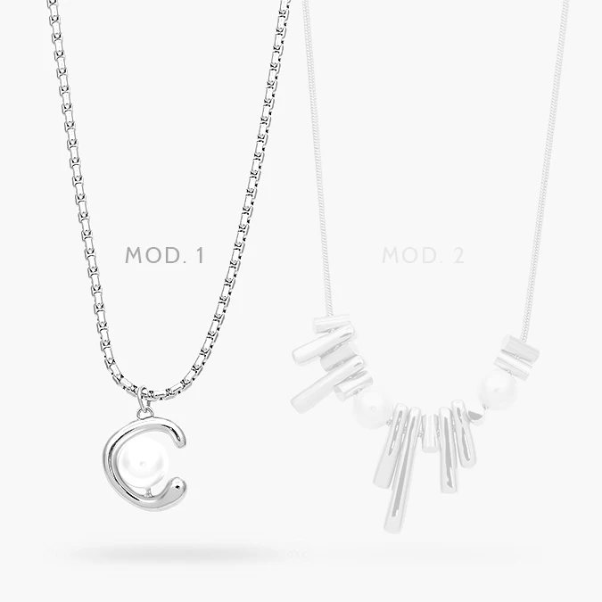 AD0587 Collar Perla Acero Inoxidable 587 - Imagen 1