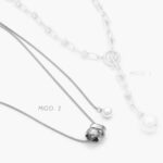 Collar Ajustable Perla Acero Inoxidable 592 - Modelo 1