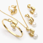 Juego 4pzs Acero Inoxidable Perlas 164