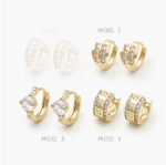 Huggies Zirconias Blancas Chapa de Oro Grupo 30 - Modelo 1